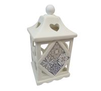 Lanterna House Led Cm 25 Ceramica Applicazione Bomboniere Matrimonio Testimoni