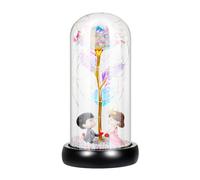 Lanterna in Lamina D'oro Brillante Rosa Cupola Di Placcata Fiori