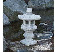 Lanterna in pietra Tachi-Gata scultura in pietra 42 cm 11 kg grigio cemento b...