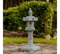 Lanterna in pietra Tachi-Gata scultura in pietra 83 cm 39 kg grigio cemento b...