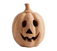 Lanterna in resina a forma di di Halloween, 15,5 x 19 cm, lanterna lampeggiante con base aperta per ospitare illuminazione a LED o a candela, decorazione per casa infestata, oggetti di scena