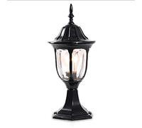 Lanterna in Vetro per cancello di casa retrò Vintage nostalgica Americana E27, luci da palo in Alluminio ruggine, Lampada da Parete per Portico, Lampada da Colonna per Porta di Villa, Lampada da