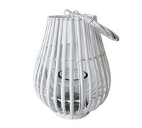 Lanterna in vimini con portacandela in vetro Vimini Selection