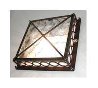 LANTERNA LAMPADA APPLIQUE PLAFONIERA VALU' FBB 35X35 FERRO BATTUTO