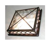 LANTERNA LAMPADA APPLIQUE PLAFONIERA VALU' FBB 35X35 FERRO BATTUTO
