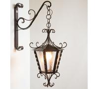 LANTERNA LAMPIONE A MURO IMPERIAL IN FERRO BATTUTO LAMPADE LAMPIONI APPLIQUE