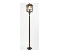 LANTERNA LAMPIONE LAMPIONI GRETA SU PALO 20X20XH150 FERRO BATTUTO ARREDO GIARDIN