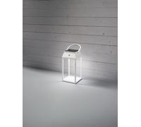 Lanterna LED 3W 238LM 3000K in metallo per esterno colore bianco batteria ricaricabile a litio