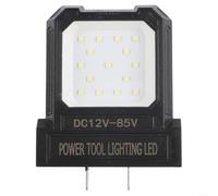 Lanterna LED con presa regolabile per batterie da 12-72 V, intervalli da 19 mm a 41 mm, supporta compatibilità e stabilità multi marca (arancione)