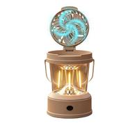 Lanterna LED da campeggio portatile con ventilatore 2 in 1 pieghevole e portatile, lanterna da viaggio a LED con ventilatore, per tenda da trekking, pesca e interruzioni di corrente casa