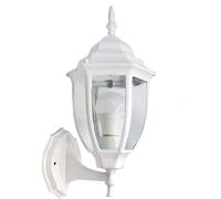 LANTERNA LUCE ESTERNO LED PLAFONIERA APPLIQUE IP55 E27 NERA BIANCA VETRO METALLO [EEK: A+++]