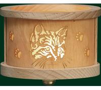 Lanterna Lumino Gatti Altezza = 5,5cm Nuovo IN Legno Candeliere Avvento Candele