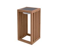 Lanterna solare decorativa - LUMISKY - CHENNAI - H30 cm - Legno massello di teak - LED bianco caldo