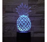 Lanterna Magica 3D, Lampada da Tavolo a LED USB a 7 Colori con Luce Notturna all'ananas, Decorazione per la casa del Regalo di Compleanno dei Bambini
