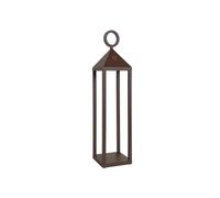 Lanterna moderna Pic Nic a led da 2,2W IP54 ricaricabile e dimmerabile h. 43cm corten