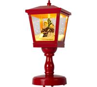 Lanterna Natalizia Babbo Natale Luci Led Effetto Neve Luminosa Musicale Addobbi