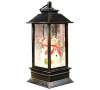 Lanterna natalizia con girandola ad acqua glitterata - Luce LED for interni - Babbo Natale/pupazzo di neve/angelo/albero di Natale for bambini, decorazioni con figure in resina - Lampada festiva ( Col