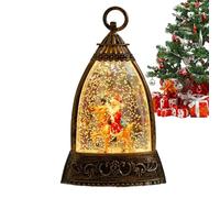 Lanterna Natalizia Con Globo Di Neve - Lanterne Da 8,5x5x14 Cm Con Musica - Lampada Illuminata Scintillante A Batteria - Luci A LED Con Globo Di Neve | Per Il Ringraziamento, La Festa Di Compleanno, L