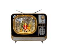 Lanterna Natalizia Decorativa Globo di Neve Music Box TV Design USB con