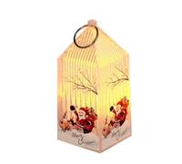 lanterna natalizia decorativa, Lanterna di Natale a LED con musica, vortice glitter, a batteria, da appendere, multicolore, 9,5x4 cm(C)