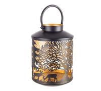 LANTERNA NATALIZIA IN METALLO 28hx20 cm