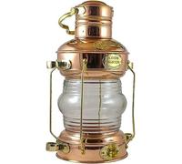 Lanterna Ottone Nave Lampada Olio Nautico Marittimo Barca Luce Rame Antico Ancora