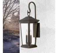 Lanterna Parete Esterno IN Bronzo Rustico 3x E14 IP44 Wandleuchte Hof Balcone