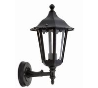Lanterna Parete IP44 Rustico Alluminio E27 Nero Leora Esterni Lampada Casa