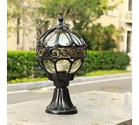 Lanterna per esterni antica lampione in alluminio nero per ingresso e percorso del giardino IP55 impermeabile E27 lampadina 230V - Vinta Sle Illuminazione esterna