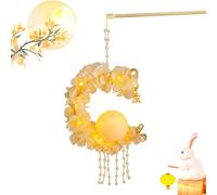 Lanterna per festival - Coniglio tenuto a mano, decorazione decorativa per feste, decorazione tradizionale incandescente | Decorazione culturale di carta, decorazione decorativa per eventi a tema