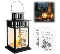 Lanterna per tomba, regalo per lutto, lanterna con candele a LED