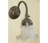LANTERNA PLAFONIERA LAMPADA APPLIQUE DA PARETE OLANDESE CM.14X24XH25 OTTONE BR.