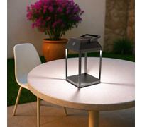 Lanterna Portatile Ricaricabile Solare e USB Nera Dimmerabile