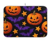 Lanterna Pumpkins - Tappetino scolapiatti assorbente, 40,6 x 45,7 cm