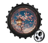 Lanterna rotonda splendido modello apribottiglie magnetico, strumento da cucina salvaspazio, divertente apribottiglie e magnete per frigorifero, per campeggio, viaggi, campeggio, stile nero