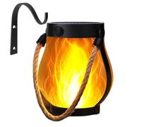 Lanterna solare a fiamma danzante, luci da esterno, lanterna solare a fiamma tremolante, luci da esterno impermeabili, lanterne decorative con accensione/spegnimento automatico, ricarica USB e solare