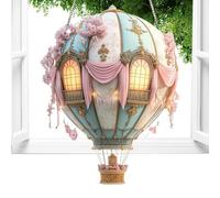 Lanterna Solare A Forma Di Mongolfiera Decorazione Finestra Acrilico | Mongolfiere da Esterno Per Giardino Cortile Casa Fattoria Patio Sentiero Matrimoni Ritrovi Campeggio