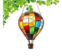 Lanterna Solare A Forma Di Mongolfiera - Lampada da Balcone con Fiamma Tremolante - Lanterna Decorativa Appendibile Resistente Alle Intemperie Per Giardino Portico Terrazza Matrimonio Natale