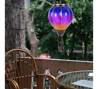 Lanterna solare a LED con mongolfiera, mongolfiera solare, lanterna tremolante, lampada solare da appendere, lampada decorativa per prato, veranda, albero, cortile