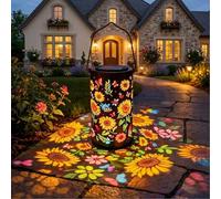 Lanterna solare colorata con girasole - Decorazione da giardino a LED for esterni impermeabile, in metallo sospesa for patio, cortile, prato, portico Regalo perfetto nonna e donne(Colorful,1pc)