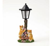 Lanterna Solare con Gatti Resistente Alle Intemperie per Giardino, Sentiero