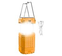 Lanterna solare da campeggio, pieghevole, luce LED per esterni, con ricarica solare tramite USB, per pesca, spiaggia, barbecue, arrampicata, giardino, cortile e cortile posteriore