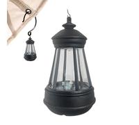 Lanterna solare da esterni appendibile, luce ambientale resistente alle intemperie, lanterna a LED a energia solare per cortile, balcone, portico anteriore, sentiero, villa nel cortile, paesaggistica