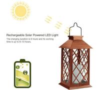 Lanterna solare da esterno, candela senza fiamma a LED decorativa bianco caldo tremolante, resistente e impermeabile, compatibile con giardi
