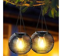 Lanterna solare da esterno, luci solari migliorate Ortiny per luci sospese decorative da esterno Lanterne solari impermeabili