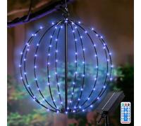Lanterna Solare da Esterno, Metallo Luci Solari da Giardino 8 Modalità 120 LED Lampada Solare da Giardino Luci Solari Sospese Impermeabili con Telecomando per Matrimoni Natale Feste Patio Terrazza