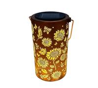 Lanterna solare da giardino, impermeabile, vintage, appendibile, luce girasole, 17,8 cm
