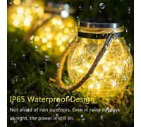 Lanterna Solare Esterno Impermeabile a Sospensione Lampada Solare Vetro IP65