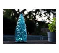 Lanterna solare - GARDEN ID Blue Dome - Ø17 H40 cm - Autonomia 6-8h - Tasto on/off - Batteria AA ricaricabile.
