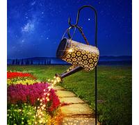 Lanterna Solare Giardino, FOMYHEARD Lanterne Solari da Esterno Metallo IP65 Impermeabili LED Luce Retro per Esterni Patio Giardino Balcone Festa Decorazione Terrazza (con supporto) fiore